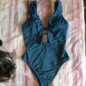 2/$25 Shade & Shore Ruffle One Piece Swimsuit
